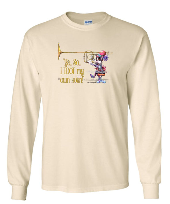Boston Terrier - Blowing Horn - Mike's Faves - Long Sleeve T-Shirt