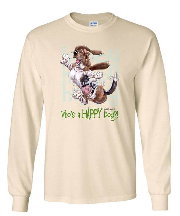 Basset Hound - Who's A Happy Dog - Long Sleeve T-Shirt