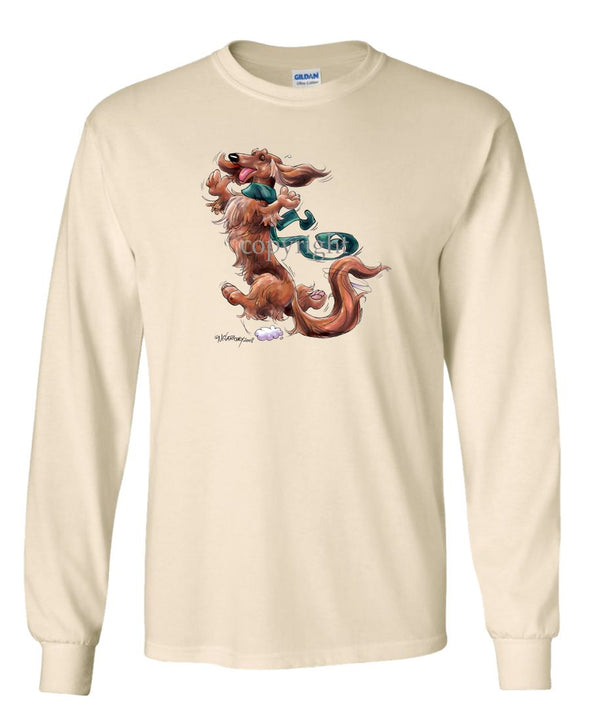 Dachshund  Longhaired - Happy Dog - Long Sleeve T-Shirt