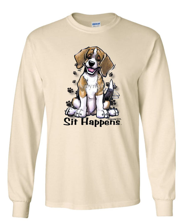 Beagle - Sit Happens - Long Sleeve T-Shirt