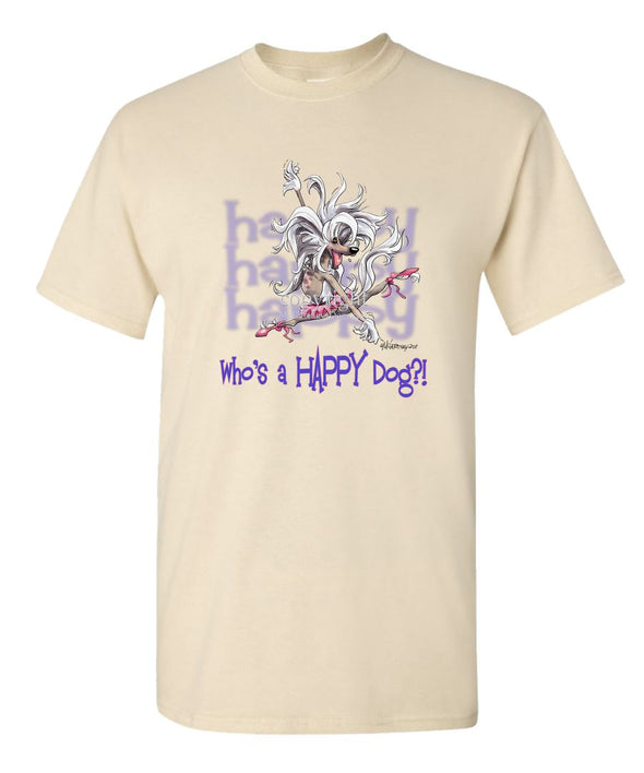 Chinese Crested - Who's A Happy Dog - T-Shirt