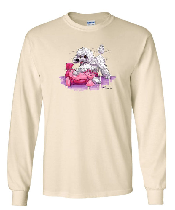 Poodle  Toy White - Caricature - Long Sleeve T-Shirt