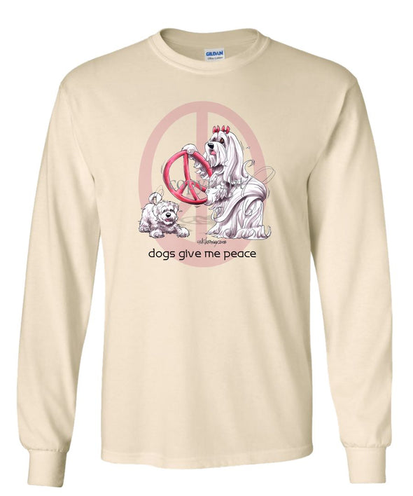 Maltese - Peace Dogs - Long Sleeve T-Shirt