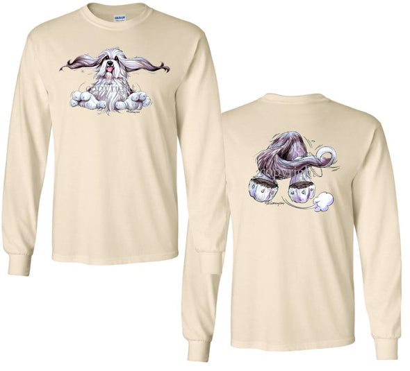 Bearded Collie - Coming and Going - Long Sleeve T-Shirt (Double Sided)