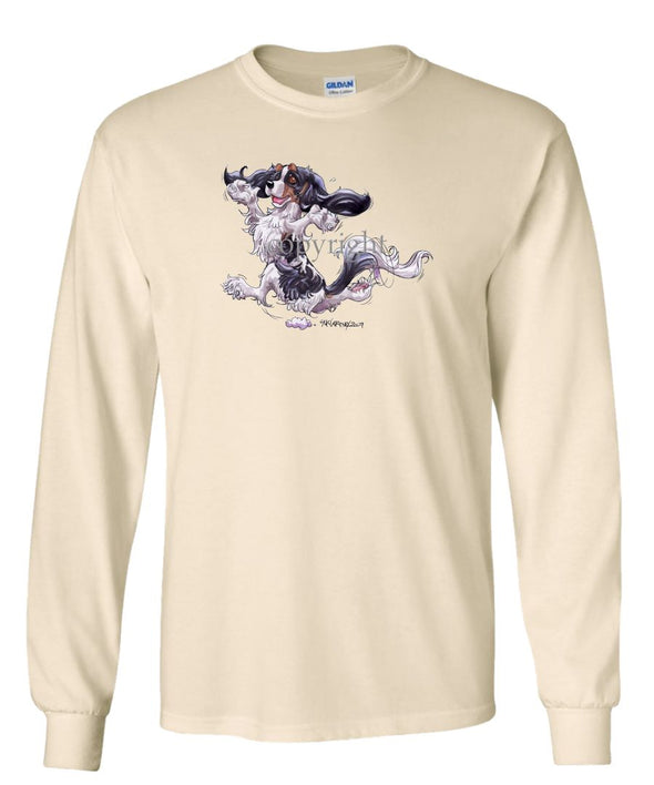 Cavalier King Charles  Black Tri - Happy Dog - Long Sleeve T-Shirt