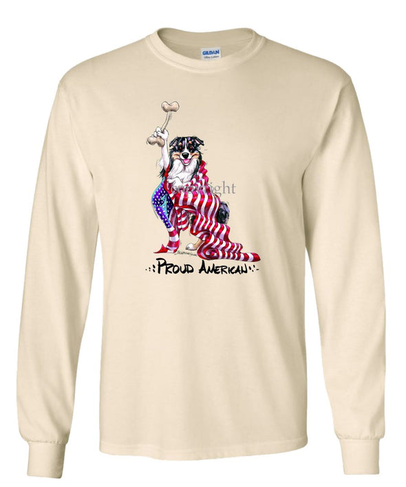 Australian Shepherd - Proud American - Long Sleeve T-Shirt