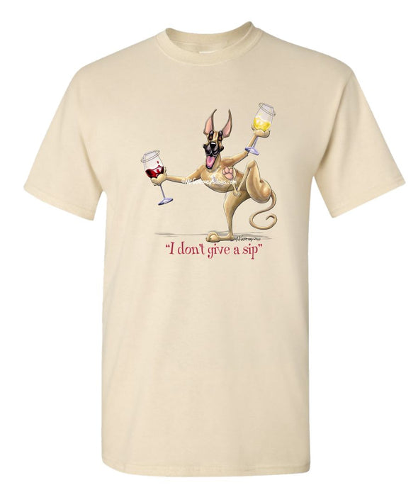 Great Dane - I Don't Give a Sip - T-Shirt