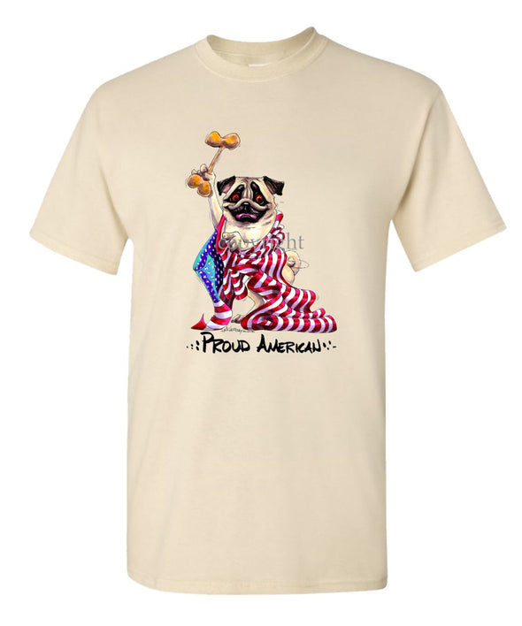 Pug - Proud American - T-Shirt