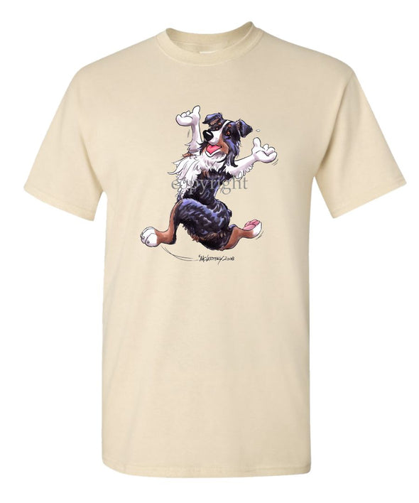 Australian Shepherd  Black Tri - Happy Dog - T-Shirt