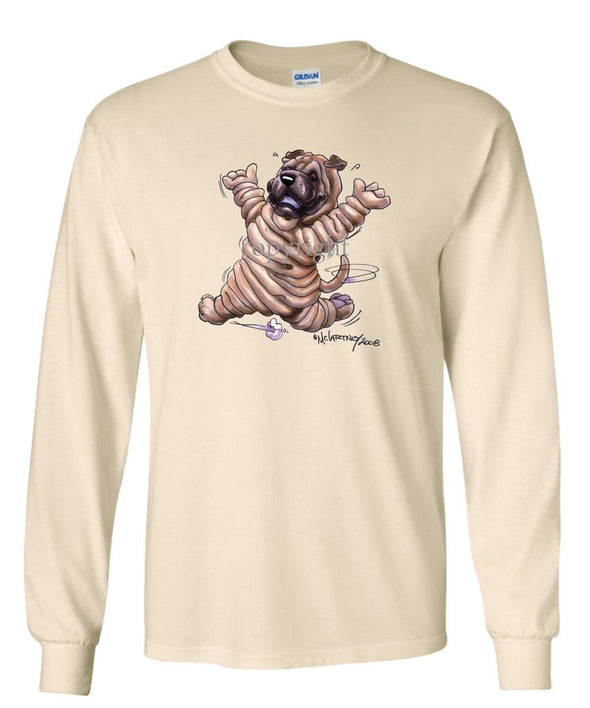 Shar Pei - Happy Dog - Long Sleeve T-Shirt