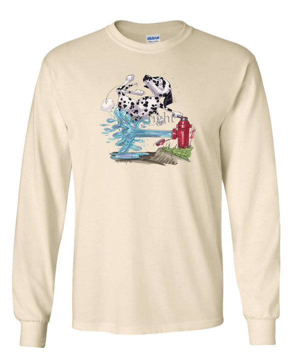 Dalmatian - Fire Hydren - Caricature - Long Sleeve T-Shirt
