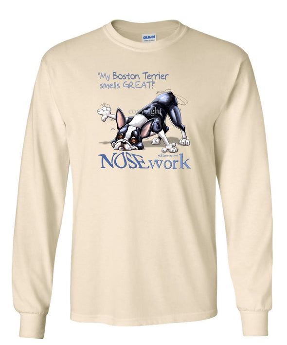 Boston Terrier - Nosework - Long Sleeve T-Shirt