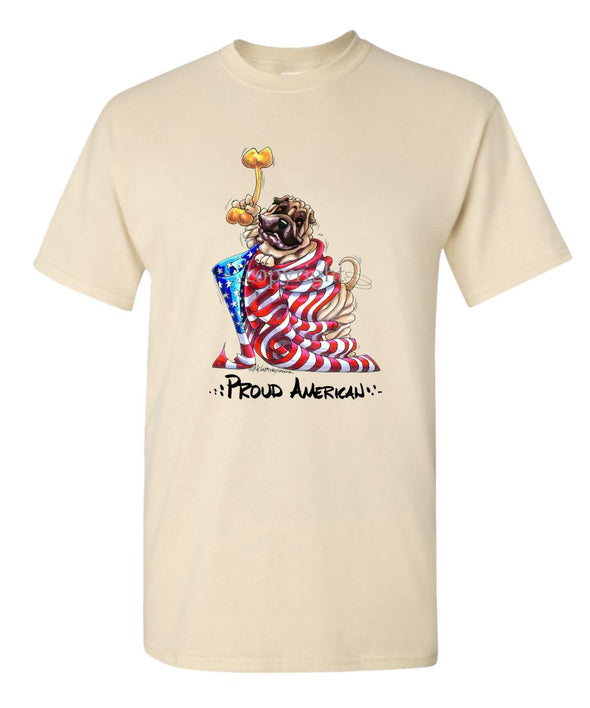 Shar Pei - Proud American - T-Shirt