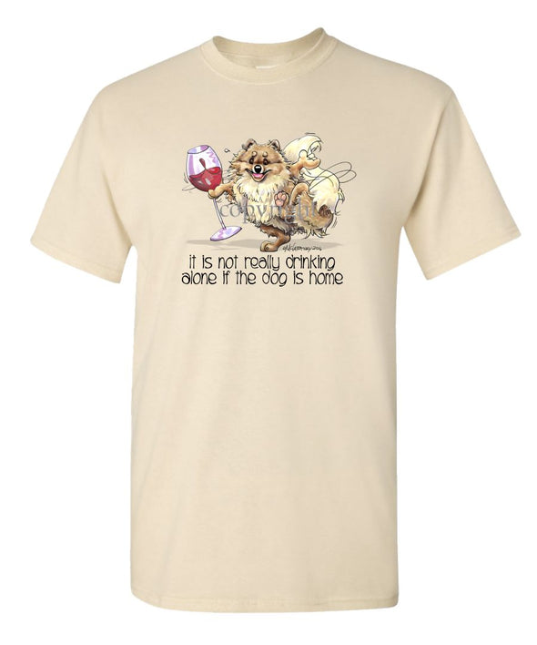 Pomeranian - It's Drinking Alone 2 - T-Shirt