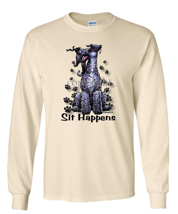Kerry Blue Terrier - Sit Happens - Long Sleeve T-Shirt