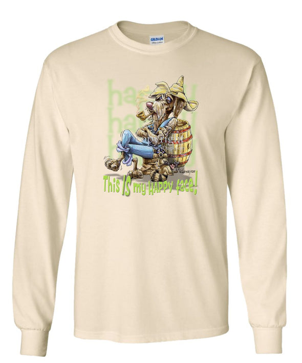 German Wirehaired Pointer - Who's A Happy Dog - Long Sleeve T-Shirt