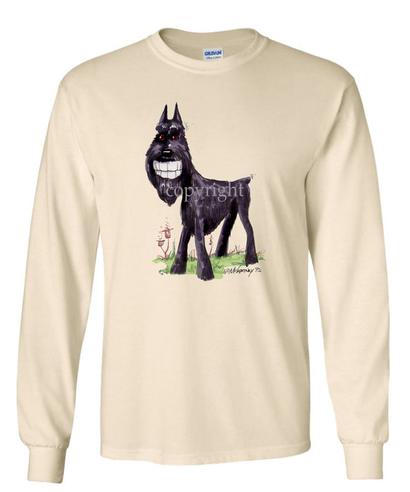 Giant Schnauzer - Toothy Grin - Caricature - Long Sleeve T-Shirt