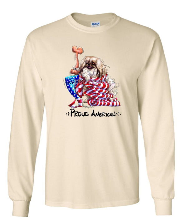Pekingese - Proud American - Long Sleeve T-Shirt