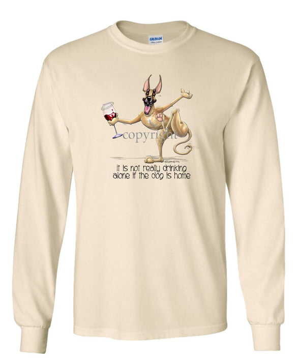Great Dane - It's Drinking Alone 2 - Long Sleeve T-Shirt