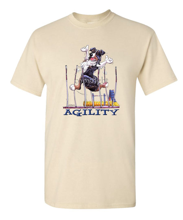 Australian Shepherd  Black Tri - Agility Weave II - T-Shirt