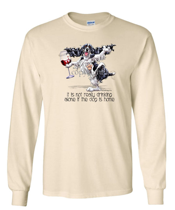 English Springer Spaniel - It's Drinking Alone 2 - Long Sleeve T-Shirt