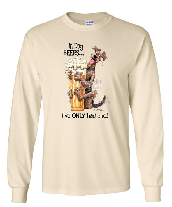 Airedale Terrier - Dog Beers - Long Sleeve T-Shirt