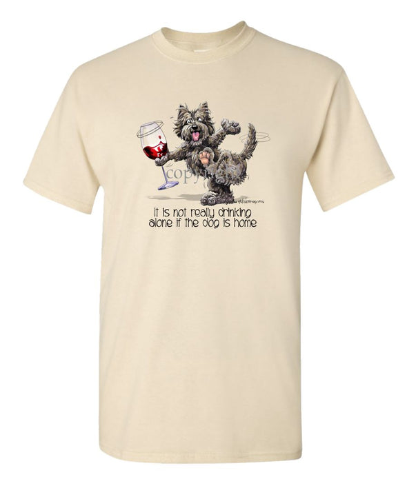 Cairn Terrier - It's Drinking Alone 2 - T-Shirt