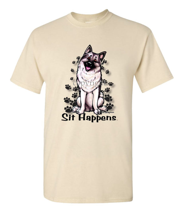 Norwegian Elkhound - Sit Happens - T-Shirt