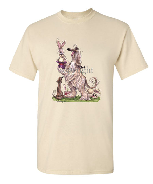 Afghan Hound - Pulling Rabbit Out Of Hat - Caricature - T-Shirt