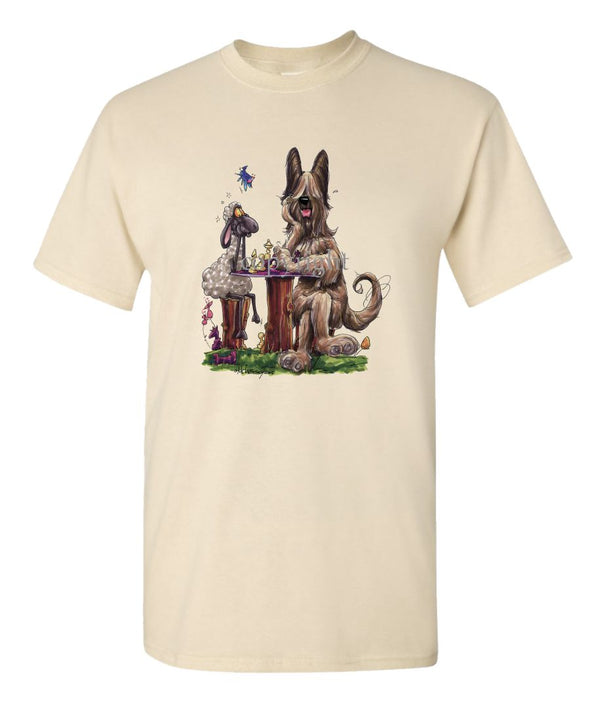 Briard - Playing Chess With Sheep - Caricature - T-Shirt