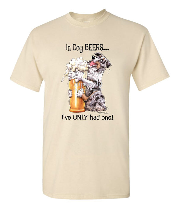 Australian Shepherd  Blue Merl - Dog Beers - T-Shirt