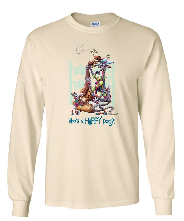 Scottish Deerhound - Who's A Happy Dog - Long Sleeve T-Shirt
