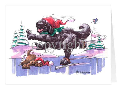 Newfoundland - Skating - Christmas Card
