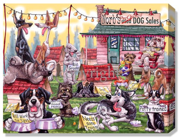Norbs Used Dog Sales - Calendar Canvas