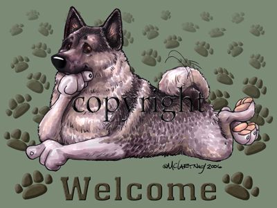 Norwegian Elkhound - Welcome - Mat
