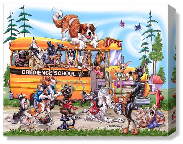 Obedience School Bus - Calendar Canvas