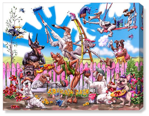 Painting The Neighborhood - Calendar Canvas