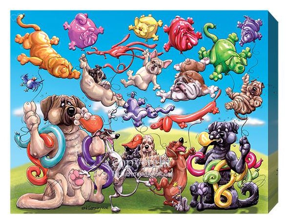 Puffer Puppers Balloon Dogs - Calendar Canvas