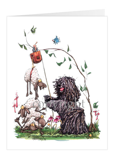 Puli - With Pulley Sheep - Caricature - Card