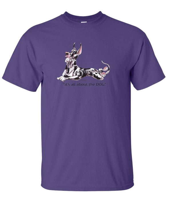 Great Dane  Harlequin - All About The Dog - T-Shirt