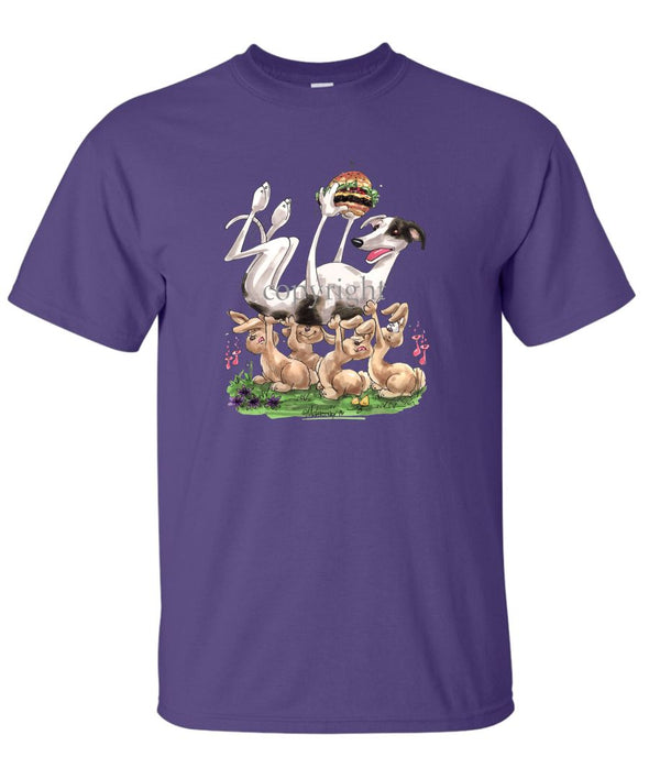 Greyhound - Cheesburger - Caricature - T-Shirt