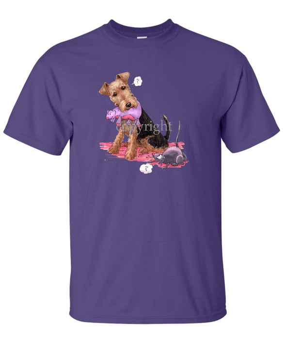 Welsh Terrier - Stuffed Mouse - Caricature - T-Shirt