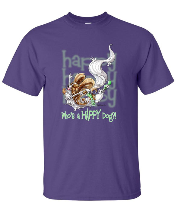 Papillon - Who's A Happy Dog - T-Shirt