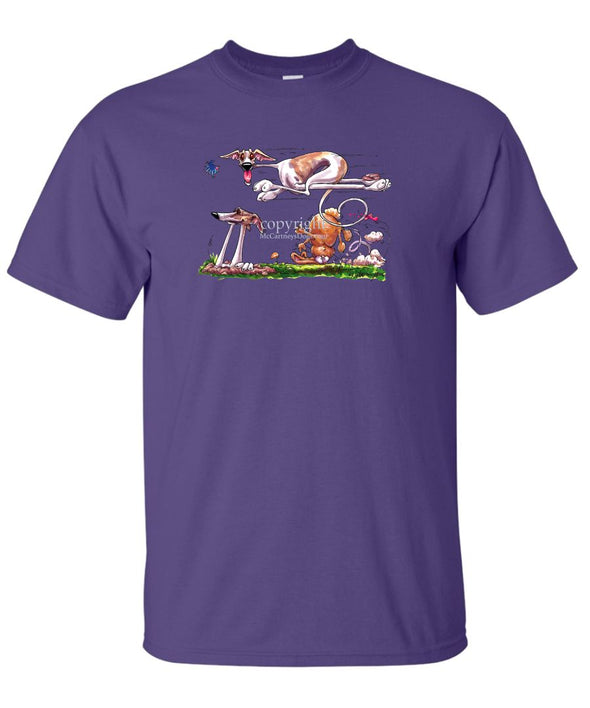 Whippet - Running Over Rabbit - Caricature - T-Shirt
