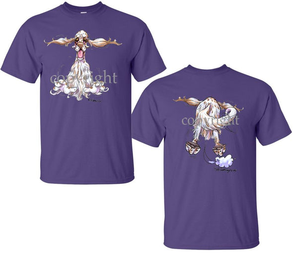 English Setter - Coming and Going - T-Shirt (Double Sided)