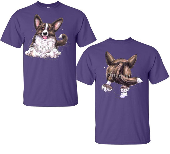 Welsh Corgi Cardigan - Coming and Going - T-Shirt (Double Sided)