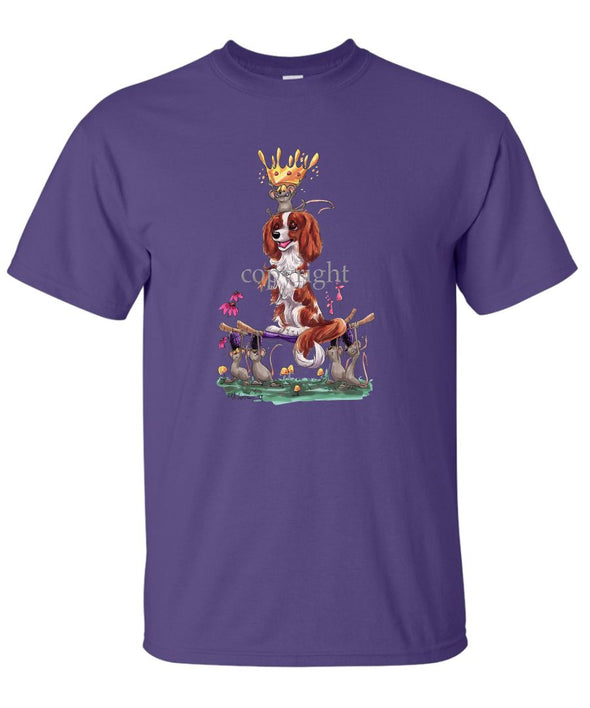 Cavalier King Charles - With Mice And Crown - Caricature - T-Shirt