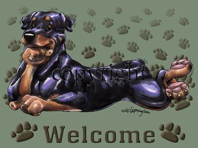 Rottweiler - Welcome - Mat