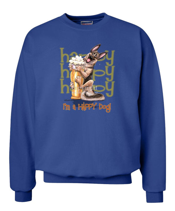 German Shepherd - 3 - Who's A Happy Dog - Sweatshirt