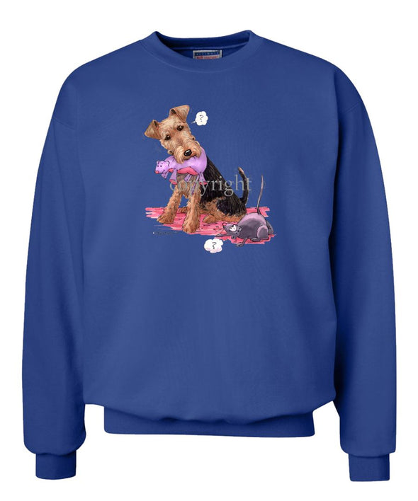 Welsh Terrier - Stuffed Mouse - Caricature - Sweatshirt